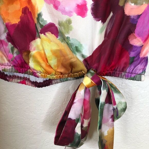 NEW Vince Camuto Whimsical Soft Girl Bubble Sleeve Blouse Size S NWT - Picture 6 of 15